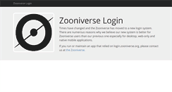 Desktop Screenshot of login.zooniverse.org
