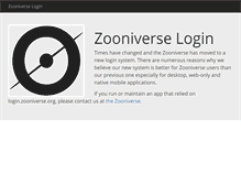 Tablet Screenshot of login.zooniverse.org